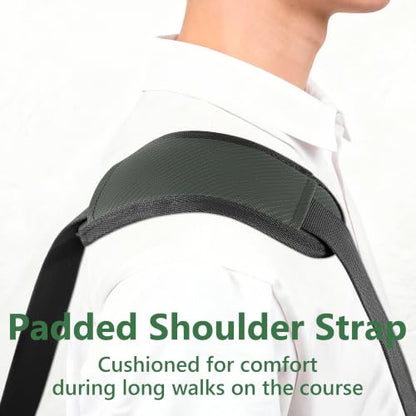 AKOZLIN Lightweight Golf Sunday Bag Golf Travel Carry Bag 3-6 Clubs Foldable Small Golf Bag with Shoulder Strap Black - color: Green