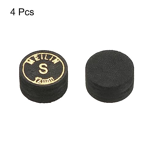 PATIKIL Pool Cue Tips Multiple Layer Pool Billiard Cue Tips Laminated Glue-on Snooker Stick Tip Billiard Accessories - size: 12mm, style: Soft