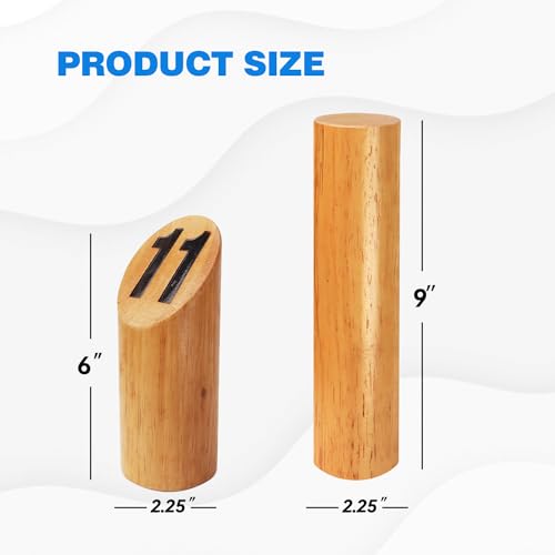 GSE Games & Sports Expert Wooden Throwing Game, 12 Numbered Block Toss Yard Game/Kubb Yard Game Set with Carrying Bag for Outdoor Backyard Lawn, Park with Family and Friends - color: Numbered Game Set