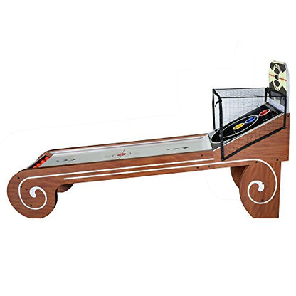 Hathaway Boardwalk 8-ft Arcade Ball Table for Family Game Rooms with LED Track Lighting, Scratch-Resistant Playfield