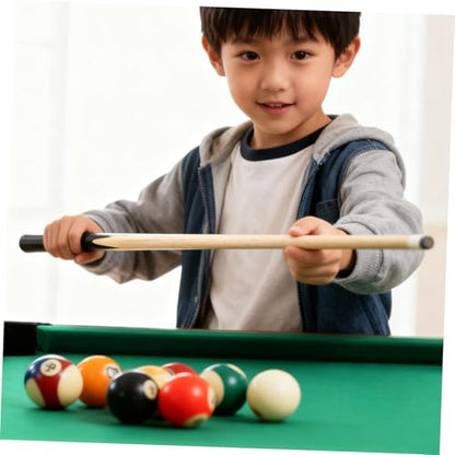 2Pcs Billiard Cue Sticks Short Pool Cue for Tight Spaces for Beginners and Wood Construction for Practice and Game Improvement