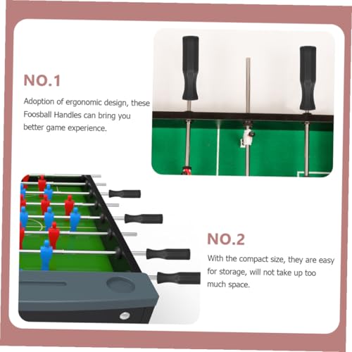 8Pcs Foosball Table Handles Replacement Ergonomic Non-Slip Plastic Grips for Standard Football Table Rods Foosball Supplies