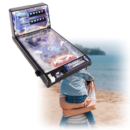 Action and Reflex Pinball Game, Tabletop Electronic Pinball Gifts, Birthdays Desktop Pinball Machine Toy for Boys Girls, Arcade Tabletop Electronic Pinball Gifts for Kids
