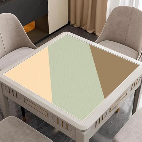 Card Gaming Mat Table Top Cover Topper Card Game Mat Square Mahjong Table Cover Mahjong Mat with Carrying Bag(Coffee,60cm/23.6in) - color: Coffee, size: 60cm/23.6in