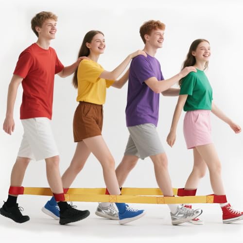 Team Building Games for Adults, Outdoor Party Group Games, Cooperative Team Race for Teamwork, Field Day Games - size: For 4 Players, style: Pack of 1