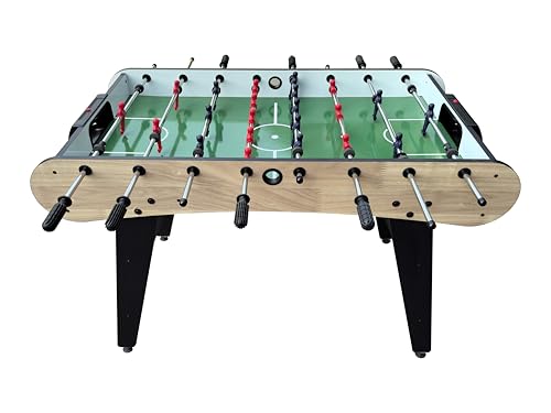 48'' Soccer Table, Large Size Foosball Game Table for Adult, Football Table with Cup Hloders & Sturdy Leg for Game Rooms & Parties, Light Brown - size: 48''-Soccer Table Light Brown