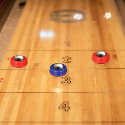 Abaodam 16Pcs Mini Shuffleboard Pucks for Tabletop Game, Replacement Shuffleboard Pucks and Rollers Set for Indoor, Curling Sliders Beads Game Equipment Accessories for Family Fun, 0.94 Inch