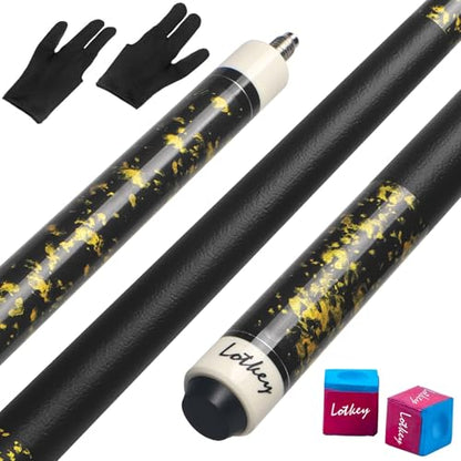LOTKEY Pool Cue Stick,58"/52"/48"/42" Pool Cue Set of 4/2/1 Billiard Cues Sticks for Professional,Pool Sticks for Adults 14 15 19 20 21oz House Bar with 2 Billiard Chalk - color: 58in 19oz pool cues set of 1