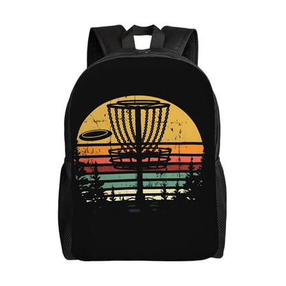 Disc Golf American Backpacks For Men Women Book Bag Travel Hiking Camping Work Lightweight - color: Ye27