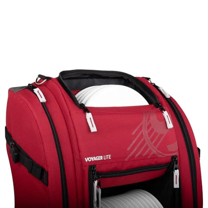 Streamline Discs Voyager Lite Backpack Disc Golf Bag (Burgundy/Dark Gray)