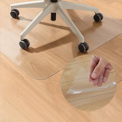 Clear Wood Tile Floor Protector Mat Frosted Rolling Chair Mat Furniture Protector Mat for Office Kitchen Dresser Dining Room Waterproof Scratch Proof Rectangle Easy to Cut Pad Thickness 0.08in/0.06in( - size: 0.08in