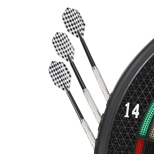 Electronic Dartboard Set with Digital Scoreboard, Up to 16 Player Score Display, 27 Game Modes, 243 Extended Play Styles, Includes Soft Tip Darts and Extra Tips