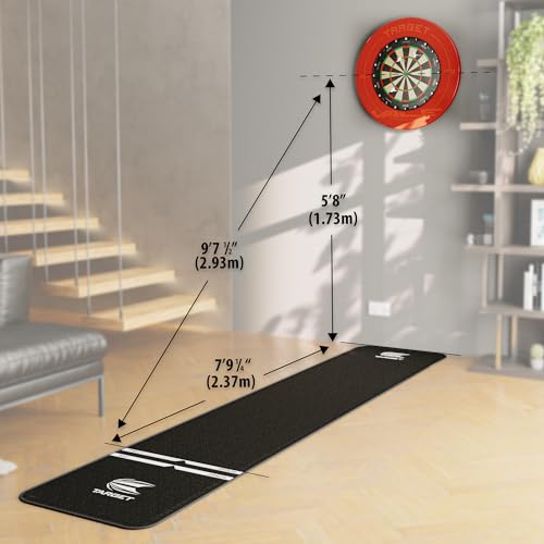 Target Darts Aspar Dart Board | Steel Tip Dartboard with Self Recovering Sisal Bristles & Rotational Score Ring | Thin Wire Regulation Competition Size Dart Board Set | Professional Darts Accessories