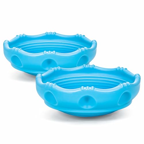 Simplay3 Two Sided Rock Around Wobble Disk and Climbing Dome 2 Pack for Toddlers and Kids - Rocking and Climbing - Indoor/Outdoor, Made in USA (Blue) - color: Blue, size: 2 Pack