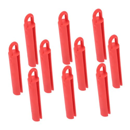 Beaupretty 10pcs Pool Cue Hanger Clips Billiard Cue Racks Red 11cm Wall-mounted Holder Universal Organizer for Game Room Storage