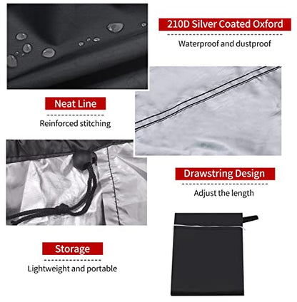 7 Foot Billiard Pool Table Cover, Waterproof&Tearproof Cover for Pool Table with Storage Bag, Indoor Outdoor All Season Sun Rain Snow Dust Protection Snooker Table Covers