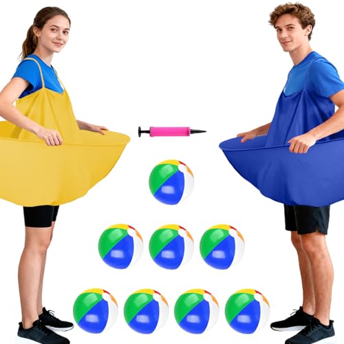 Granny Pants Yard Game Granny Pants Game with Strap Giant Yard Pant Toss Game Outdoor Party Game Granny Pants Outdoor Game with Bouncy Balls and Pump for Family Reunion Day Backyard Gatherings - color: Blue Gold
