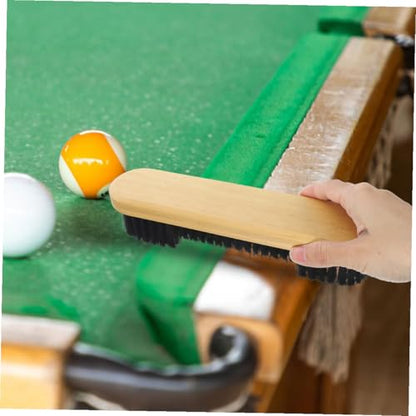 Pool Table Brush and Billiards Rail Cleaning Brush with Wooden Handle, 12-inch Narrow Crevice Cleaner for Felt Surface, Window Groove, and Gap Cleaning Tools for Pool Table