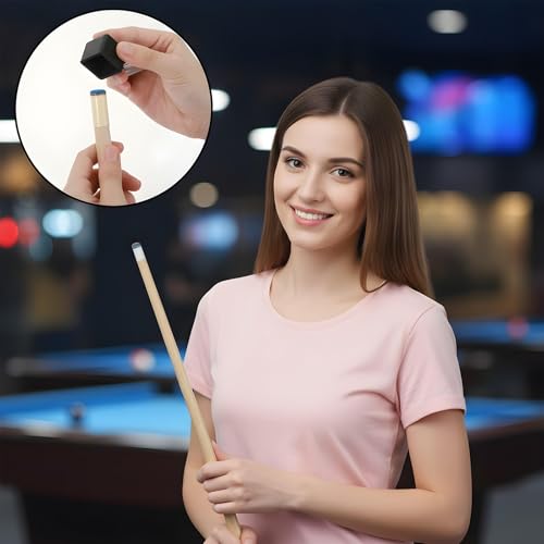 2 in 1Pool Chalk Holder, Square Pool Cue Chalk Holder and Cue Tip Pricker, 2 in 1 Billiards Accessories, Portable, Lightweight, Made of Wood and ABS