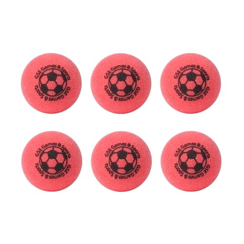 GSE Games & Sports Expert Regulation Size 35mm(1.38") Table Replacement Foosball Balls, Official Tournament Table Soccer Balls, Foosball Table Accessories - color: Red, style: 6 Pack
