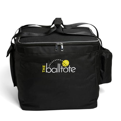 Racket Pets The Ball Tote - Replacement Bag for Tennis and Pickleball Pro Teaching Cart Hopper, Large Tote Bag For 150 Tennis Balls or 100 Pickleballs, Frame Not Included, (Black)