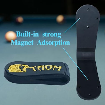 Banly Round Pool Chalk Holder - Portable Pool Cue Chalk Holder, Magnetic Mini Chalk Holder Pool Billiards, Pool Cue Chalk Case Container, Silicone Clip for Magnetic Mini Chalk Holders