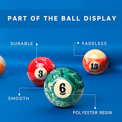 GSE Games & Sports Expert 8-Ball Triangle & 9-Ball Diamond Pool Ball Racks with 2-1/4" Standard Pool Balls, Billiard Balls and Racks Set, Pool Table Accessories (Several Colors Available) - color: Marble Style Balls, style: Mahogany Racks