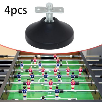 Foosball Table Adjustable Feet - 4 Pc Set for Pool, Ping Pong & Soccer Tables - 88mmx68mm (3.5x2.7 in) Leveling Legs