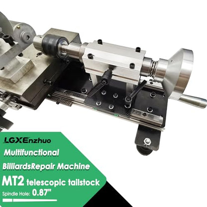 Multi Function Billiard Cue Repair Machine 0.87" Spindle 110V | 450W Motor 0-2000 RPM, 7.87 Inch Max Swing Diameter, 19.7 Inch Machining Length, for Pool Cue Straightening Tipping