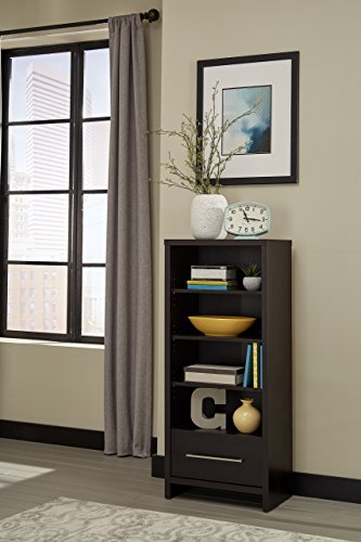 ClosetMaid 1661 Media Storage Tower Bookcase with Drawer Black Walnut - color: Black Walnut, style: Media Storage Tower