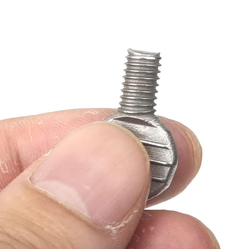 10Pcs M5 M6 304 Stainless Steel Hand Thumb Screw Table Tennis Racquet Screw Wave Plate Screw Press Flat Head Bolts - (Size: M6, Length: 25mm (10PCS)) - color: M6 / 25mm (10pcs)