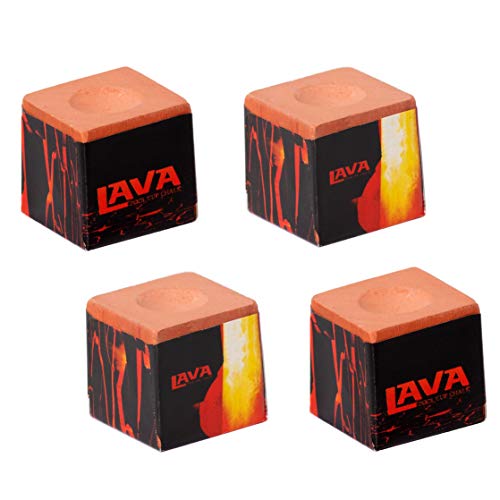 Lava Pool Cue Billiard Chalk Rust Color - 4 pcs - 2 Boxes - color: Rust