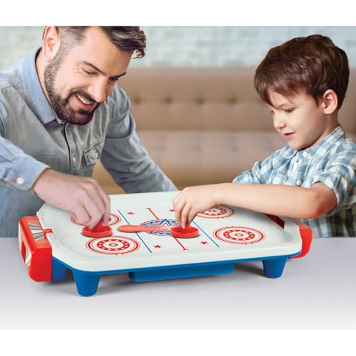 Merchant Ambassador Retro Arcade Electronic: Air Hockey - Tabletop Game, Powerful Airflow, 2 Players, Ages 6+