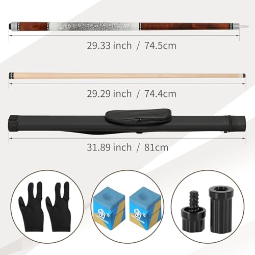 GARSEN Pool Cue Stick 58 inch 18 oz 19 oz 20 oz 21 oz Billiard House Bar Pool Stick - color: Maple Brown