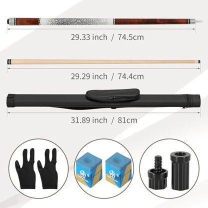 GARSEN Pool Cue Stick 58 inch 18 oz 19 oz 20 oz 21 oz Billiard House Bar Pool Stick - color: Maple Brown