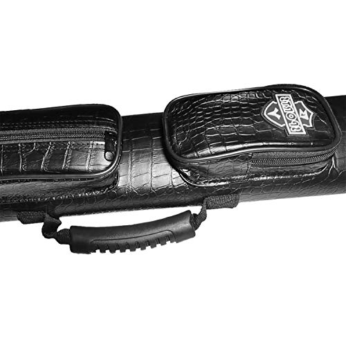 2x2 Hard cue case Oval Pool Cue Billiard Stick Carrying Case - color: A02-Black