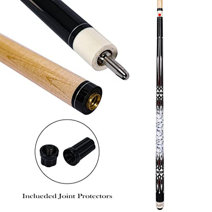 Pool Cue Stick with Hard Case Hardwood Canadian Maple Professional Billiard Pool Stick 58" 2-Pieces 19/20oz Pool Stick Set - color: CGB-300, size: 20 oz