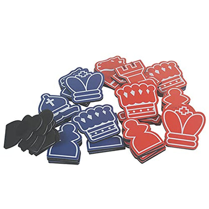GeRRiT Giant Chess Set Outdoor Games for Family Lawn Games,Round Shape Magnetic Chess Pieces Only & Cloth Chess Board Portable International Chess Gifts