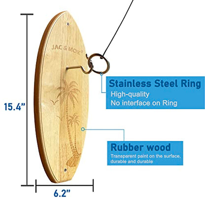 Deluxe Hook and Ring Toss Game, Outdoor Indoor Toss Game Set, Throwing Toys for Family, Party Games - style: Coconut Tree