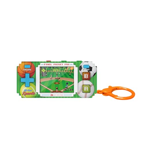 My Arcade All-Star Sports Pixel Pocket Pro: Preloaded Game, Baseball, Soccer, Basketball, 18 Games in 1