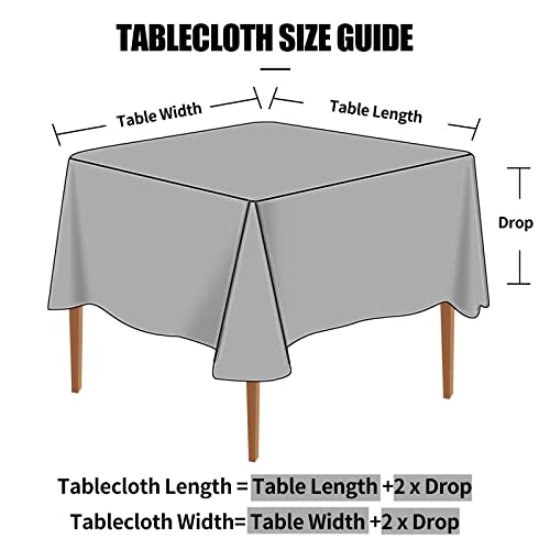 Smiry Square Table Cloth, Waterproof Heavy Duty Vinyl Tablecloths, Wipeable Washable Table Cover for Kitchen and Dining Room (Coffee, 54" X 54") - color: Coffee, size: 54 in x 54 in