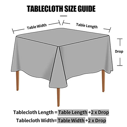 Smiry Square Table Cloth, Waterproof Heavy Duty Vinyl Tablecloths, Wipeable Washable Table Cover for Kitchen and Dining Room (Coffee, 70" x 70") - color: Coffee, size: 70" x 70" (Square)