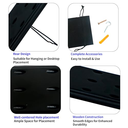 Darts Holder Wall Mounted Displays: Suit for 12 Steel/Soft Tip Darts,with Metal Hook & Storage Bag