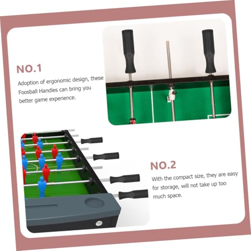KOMBIUDA 8Pcs Foosball Handles Replacement Ergonomic Non-Slip Table Football Grip Parts Compatible with Standard Foosball Machines for Long-Term Play