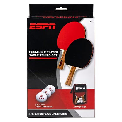 ESPN Ping Pong Set, Table Tennis Ideal for Family Games and Game Night - color: 2 Paddles + Balls