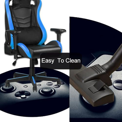 Black Gaming Chair Mat for Hardwood Floor Anti-Slip, Round Office Computer Carpet for Teen Bedroom Decor, Office Gaming Room, Round 47"