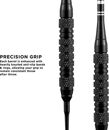 Viper Black Magic Soft Tip Darts, 18 Grams - style: Medium Knurling