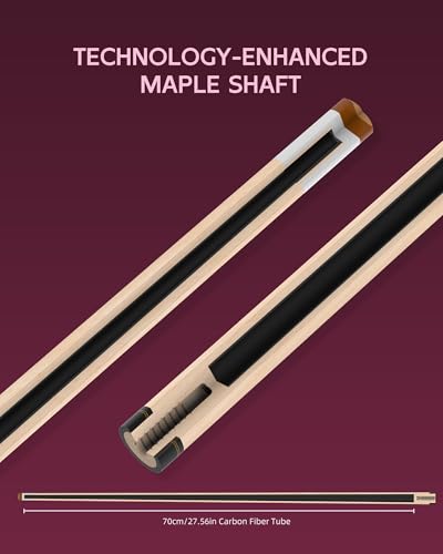 KONLLEN KL-KB Low Deflection Maple Billiards Cue Pool Cue Stick Real Wood Abalone Shell Inlay Wrapless 12.5mm Tip - color: AK-KB-3-set3