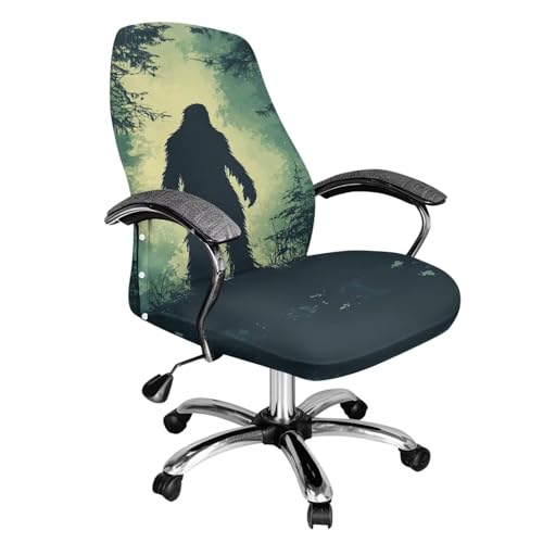 Bigfoot Office Chair Cover, Stretchable Computer Desk Chair Covers Removable Mid-High Back Universal Executive Boss Gaming Seat Cover for Dog Cat - color: Bigfoot 3, size: Large
