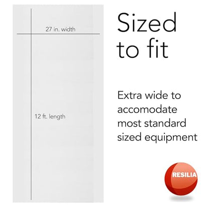 RESILIA Premium Clear Floor Protector Mat – Heavy-Duty Plastic Vinyl Covering for Hardwood, Tile, or Laminate Floors, Table, or Desk –American Modern Pattern 27" x 12' Waterproof Roll, Made in USA - size: 2'3" x 12'